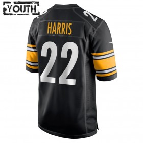Camiseta Niño Pittsburgh Steelers Najee Harris 22 Nike Negro 2021 NFL Draft